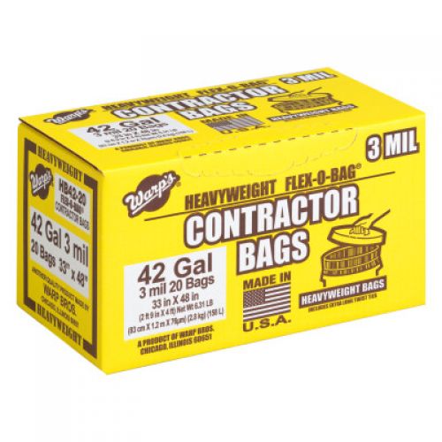 Мешки для мусора WARP BROTHERS HB42-20-R, 159 л, 20 шт/уп