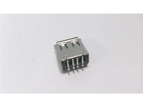 Разъем USB тип A, гнездо, SMT монтаж, черный, с верхним креплением 1.9 мм