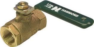 Кран шаровой HAMMOND VALVE 8501-1/2" бронзовый, двухсоставной