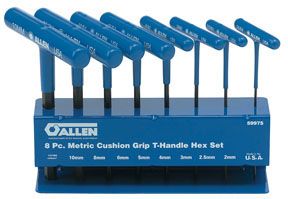 Набор шестигранных ключей Т-образных метрических, 8 предметов, ALLEN TOOLS 59975