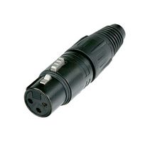 Разъем XLR Neutrik NC3FX-BAG кабельный, 3 контакта, гнездо, черный