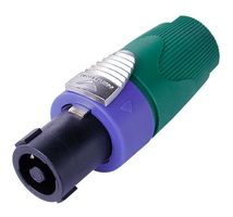 Разъем кабельный Neutrik NL4FX-5 Speakon 4-контактный, зеленый