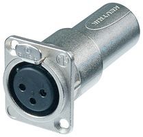 Адаптер XLR Neutrik NA3FDM, розетка-вилка, металлический корпус