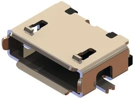 Разъем USB 2.0 Micro AB, 5-контактный, угловой, SMT-монтаж, USB3085-30-A GCT
