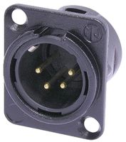 Разъем XLR панельный NEUTRIK NC4MD-L-B-1, 4 контакта, черный