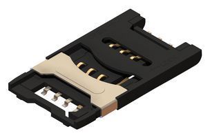 Разъем SIM-карты откидной 6 контактов 2.54 мм SIM5055-6-1-25-00-A GCT