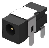 Разъем питания DC 2.5A 16В монтажный черный DCJ065-15-A-K1-K