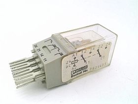 Релейная розетка ST-REL4-SG 24/21-21 Phoenix Contact с LED индикацией, 24В DC, 2 перекидных контакта