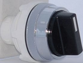 Переключатель селекторный BACO CONTROLS T11KA03, 2 позиции, 30 мм, черный/хром