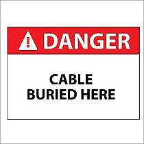 Знак "Опасность. Кабель заглублен" алюминиевый 7х10 см AL-1181-710