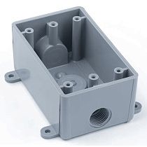 Коробка распределительная T-образная ПВХ серая 4.56"x2.8"x2" Carlon E381DR