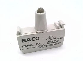 Кнопочный выключатель BACO CONTROLS 33EAWL, белый, 24V AC/DC