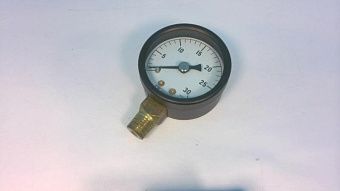 Манометр WEKSLER UA15A8L, 0-30 PSI, 1.5", нижнее подключение 1/8" NPT