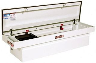 Ящик для инструментов WEATHER GUARD 116-3-02, белый, седельный, 153х28х69 см