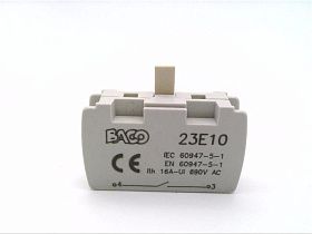 Блок контактов BACO CONTROLS 23E10, 1НО, 10А, 660В