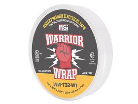 Изолента виниловая электрическая Warrior Wrap WW-732-WT белая
