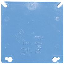 Крышка электромонтажная квадратная двухместная Carlon A400R-CAR, синяя, 4"