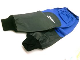 Нарукавники сварочные Miller Arc Armor огнестойкие кожаные 21", сине-черные (пара)