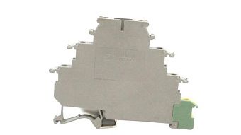 Клеммная колодка монтажная VIOK 1 5-D/TG/D/PE Phoenix Contact с заземлением, 24А 250В серая