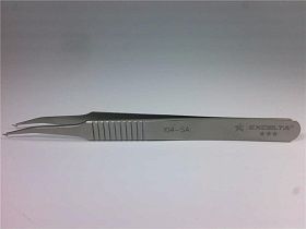 Пинцет EXCELTA 104-SA изогнутый с лопаткой, нержавеющая сталь, 4.5"