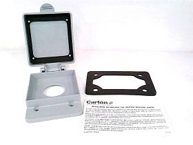 Крышка одностенной розетки влагозащищенная E98SRC Carlon, серая, 1.375"