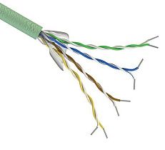 Кабель промышленный Ethernet CAT5E QUABBIN Q5752-1, неэкранированный, гибкий, 4 пары