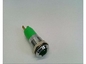 Светодиодный индикатор WL-19210351 панельный, 14мм, зеленый, 24В, IP67