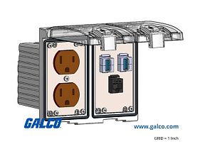 Mencom LP2-DP-RJ45-2USB-AFAF