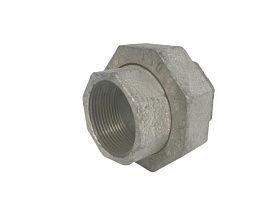 Муфта трубная WARD 1D.NU, латунь/железо, 1.5", класс 150, оцинкованная, FMPT