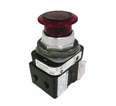 Кнопка грибовидная красная с фиксацией и подсветкой 30мм Allen Bradley 800T-FXTQH2RA1