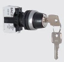 Переключатель селекторный BACO CONTROLS L21LG00-3E20, 2 позиции, 22мм