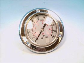 Манометр гидравлический DYNAMIC FLUID CF1P-007E, 100 PSI, 2.5", гликериновый, панельный