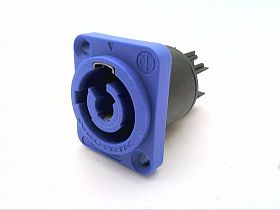 Разъем питания PowerCon Neutrik NAC3MPA-1, панельный, 20А, синий