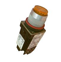 Кнопка пилотная с лампой накаливания ALLEN BRADLEY 800MR-PT16AS, 110-120В, янтарная