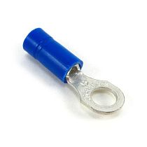 Клемма кольцевая изолированная виниловая KV14-14R-M, синяя, 16-14 AWG, M6