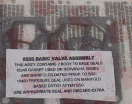 Ремонтный комплект для клапана Артикул 6500A от производителя MAC VALVES INC