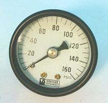 Манометр Weksler UA15D8C, 0-160 PSI, 1/8" NPT, диаметр 1.5"