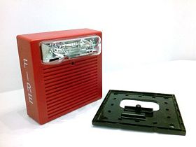 Оповещатель пожарный свето-звуковой Wheelock AS-241575W-FR настенный, красный