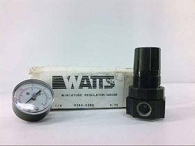 Регулятор давления пневматический мини R384-02AG с манометром 1/4" NPT Parker