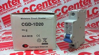 Автоматический выключатель CGD-1D20 для монтажа на дин-рейку от CONTROL Шестерня DIRECT