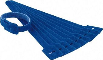 Кабельная стяжка нейлоновая монтажная SWMT1X9BL-10, синяя, 229мм