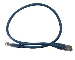 Патч-корд F/FTP Cat.6A RJ45-RJ45 экранированный синий 0.5м
