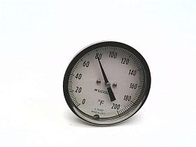 Термометр биметаллический WEKSLER 3A0244FJX, 0-200°F, шток 2.5", NPT 1/2"