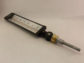 Термометр биметаллический Weksler AA5H9-16, 0-120°F, длина штока 3.5", шкала 9"