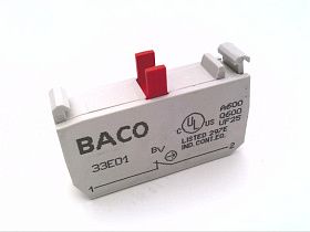 Блок контактный нормально закрытый 1NC, 10А, 690В AC, винтовые зажимы