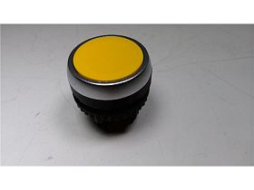 Кнопка управления желтая BACO CONTROLS L21AA04, 22мм, с хромированным ободком