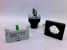 Переключатель селекторный BACO CONTROLS L21KP03-3E10, 22мм, 2 позиции, черный