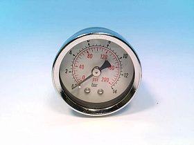 Манометр пневматический DYNAFLO 0-200 PSI, 1/8" NPT, с тыльным подключением