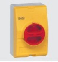 Выключатель-разъединитель BACO CONTROLS 25A 3P с вспомогательными контактами NC/NO, желто-красная накладка