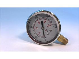 Манометр DYNAMIC AIR CF1P-100A, 0-1500 PSI, 1/4" NPT, с глицериновым наполнением